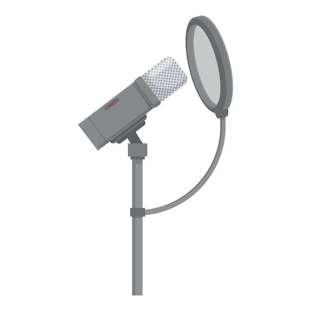 Professional condenser microphone is ready to record a podcast or music
