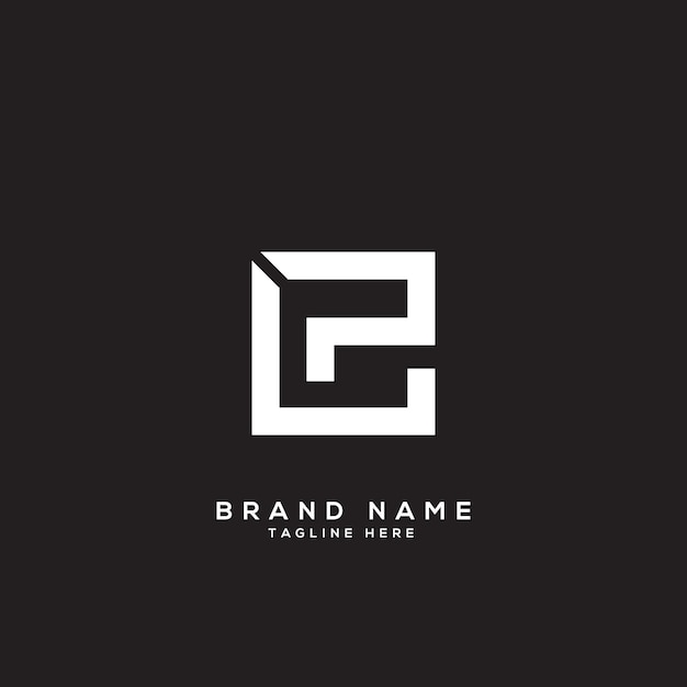 professional creative trendy awesome artistic cp pc c p initial based alphabet icon logo