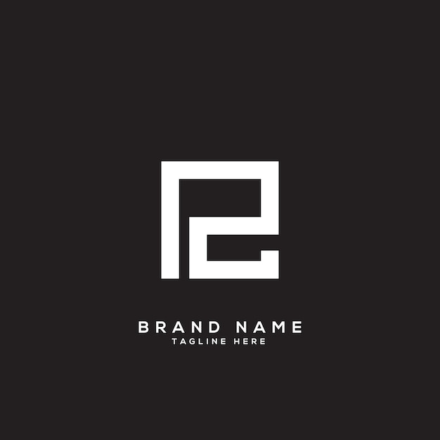 professional creative trendy awesome artistic cp pc c p initial based alphabet icon logo