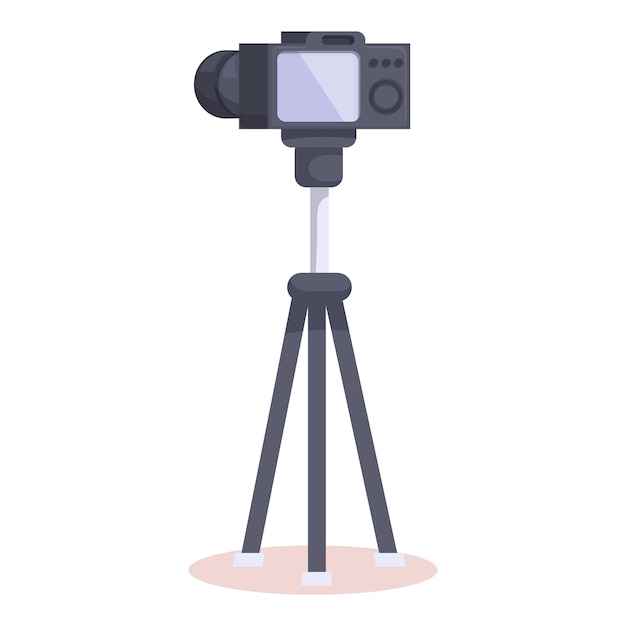 professional digital camera recording on tripod