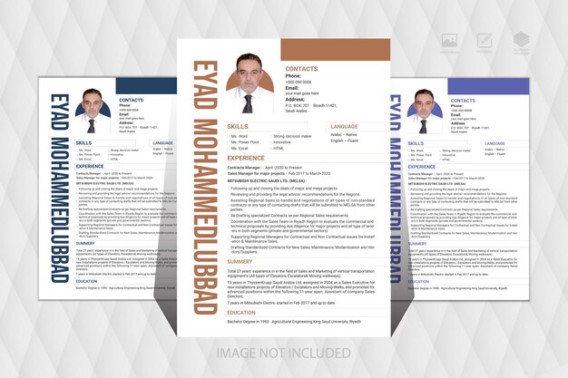 professional resume design Ready template for business life color view is ready to use and editabl