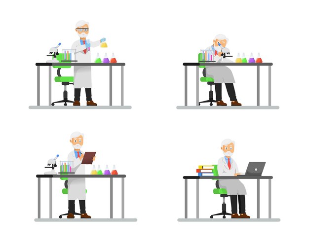 Professor activity in the laboratory