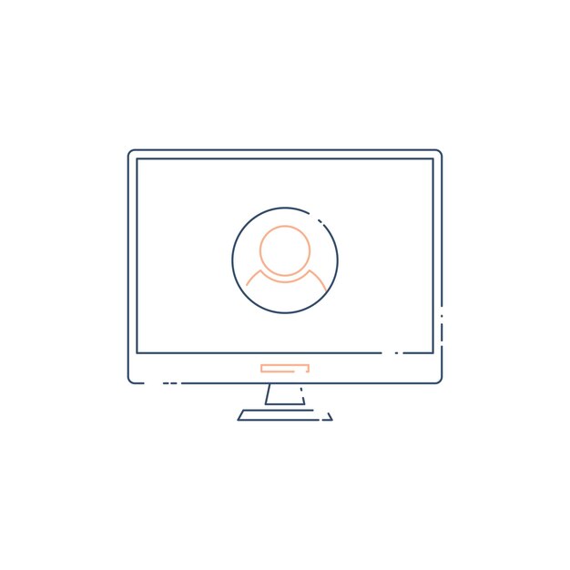 Profile Icon Modern online profile line icon