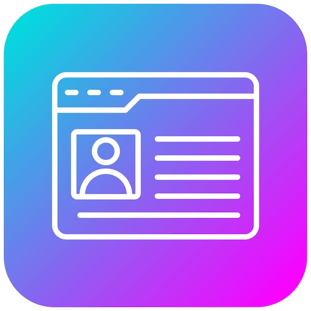 Profile vector icon Can be used for Digital Retail iconset