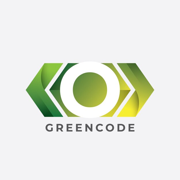 Programmer logo with letter O design Code Icon in trendy flat style isolated on white background