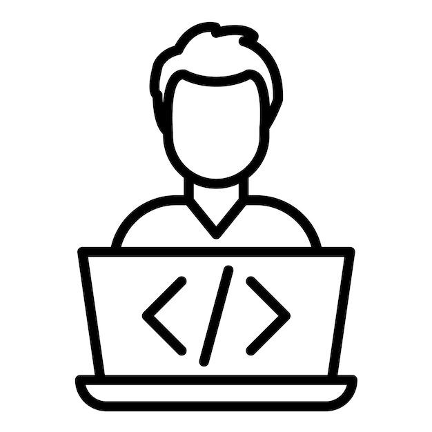 Programmer Vector Illustration Style
