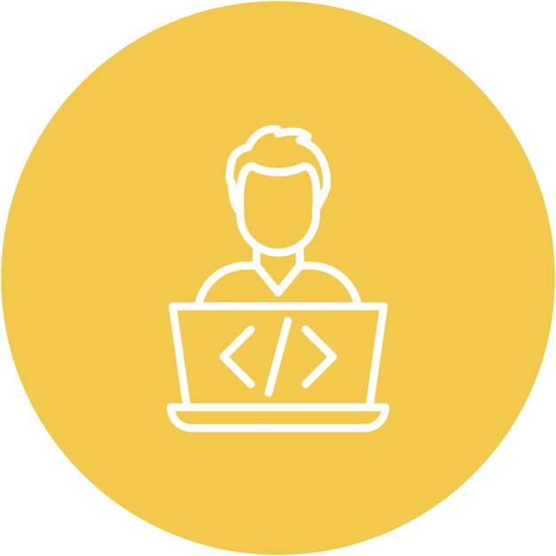 Programmer Vector Illustration Style