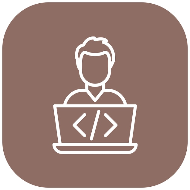 Programmer Vector Illustration Style