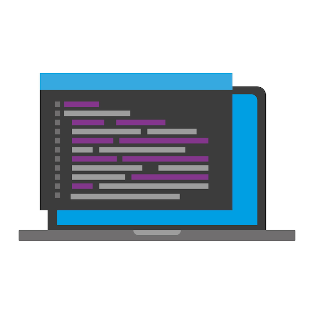 Programming code on screen laptop