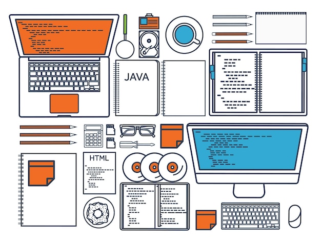 Programming coding flat computing background code hardware software web development search engine