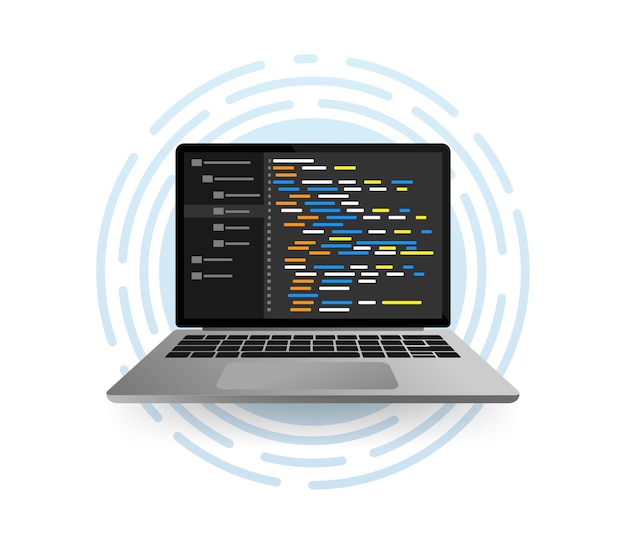 Programming coding. Screen computer monitor.