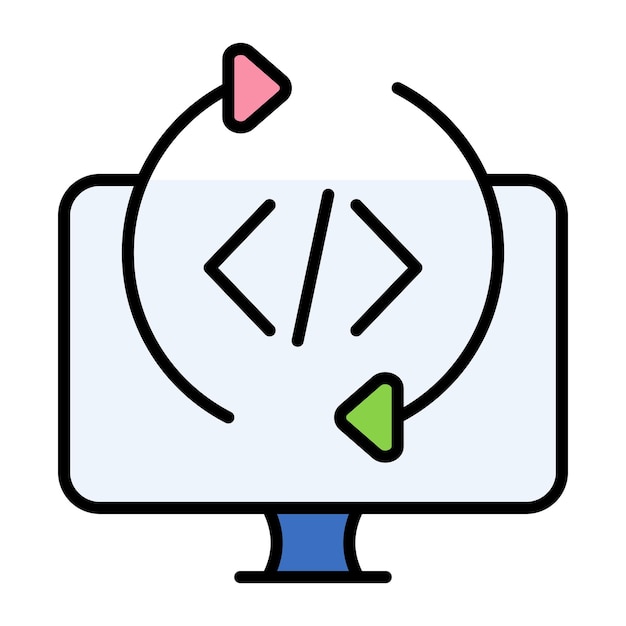 Programming Cycle Flat Illustration