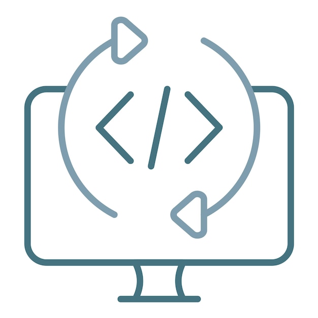 Programming Cycle Flat Illustration