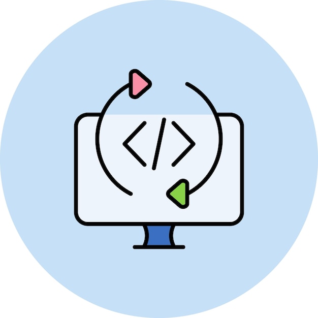 Programming Cycle Flat Illustration