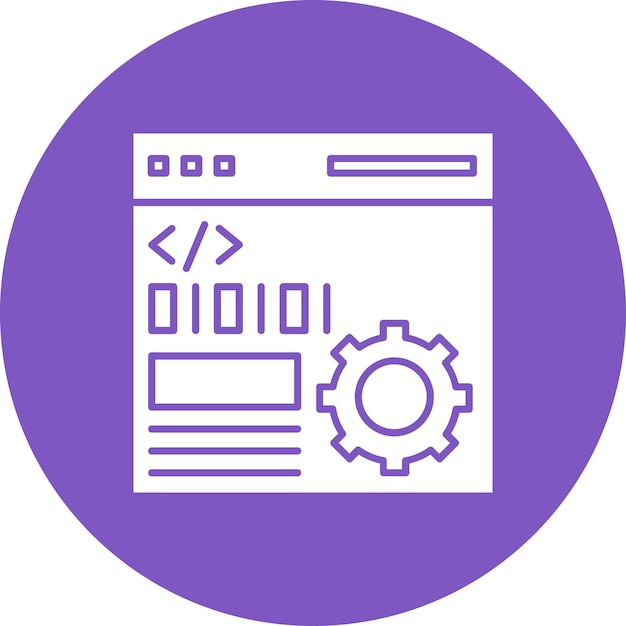 Programming Settings Vector Illustration Style
