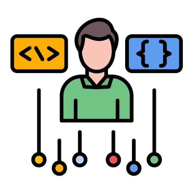 Programming Skills Flat Illustration
