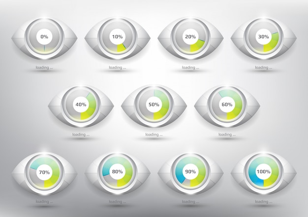 Progress indicator percentage set.