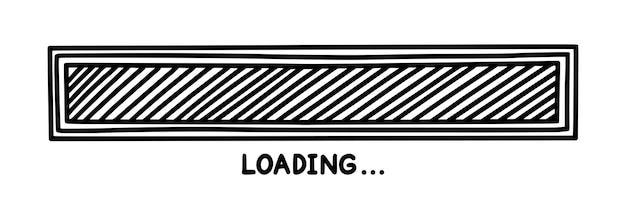 Progress loading bar Infographics design element with status of completion Hand drawn vector