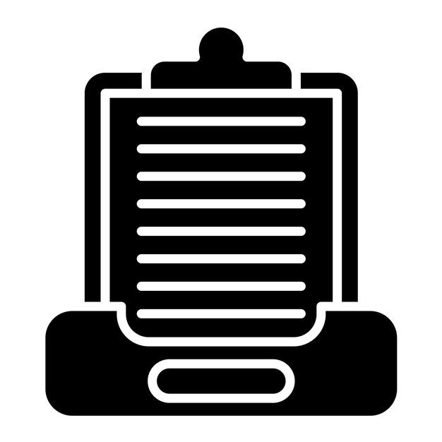 Project Inbox Glyph Solid Black Illustration