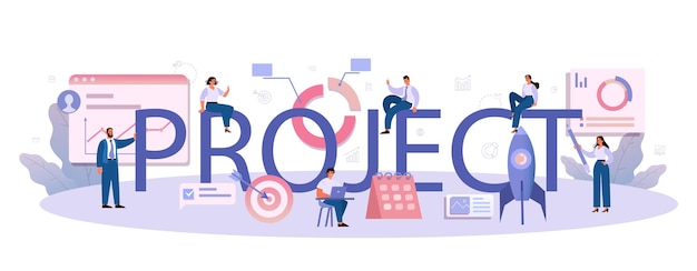 Project typographic header illustration