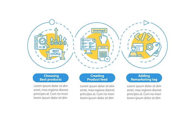 Promotion and selling products infographic template
