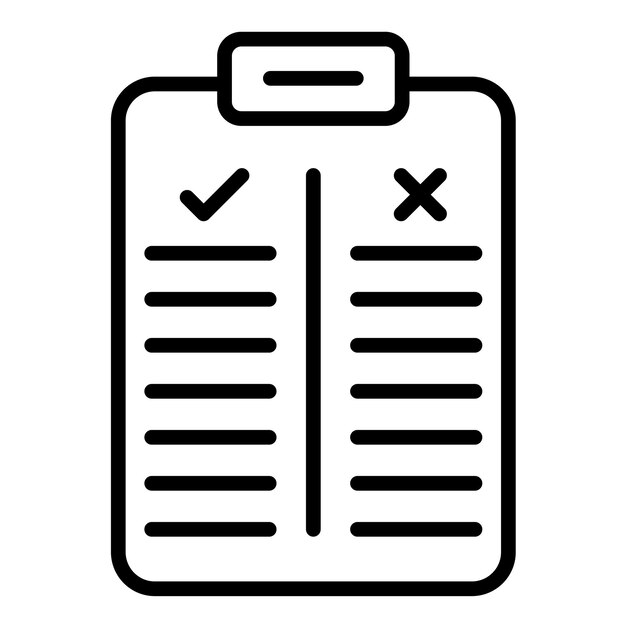 Pros and Cons Vector Illustration Style