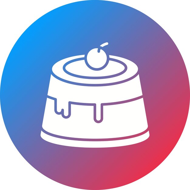 pudding icon vector image can be used for bakery