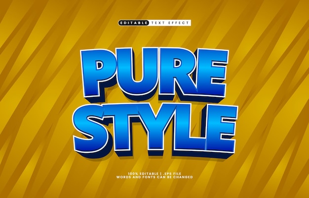 pure style editable text effect with a fresh and modern text style
