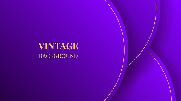 Purple abstract background with half round frames and gold lines modern geometric pattern