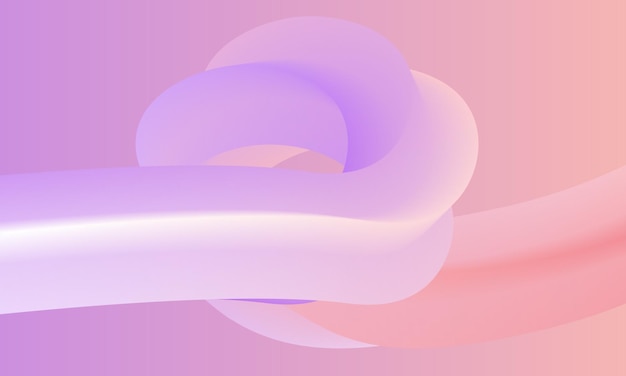 Purple and peach vector illustration of 3d on gradient background