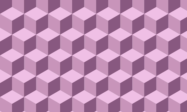 Purple Cubes Geometric Pattern