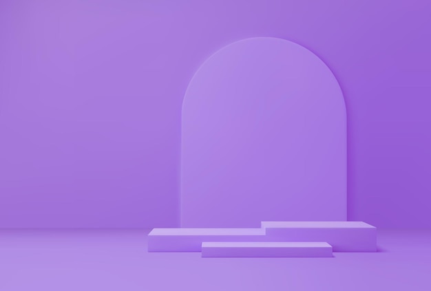 Purple or violet cosmetics realistic vector podium