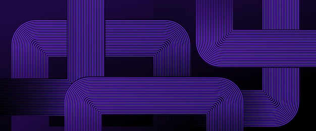 Purple violet and black dark vector abstract modern and simple banner with glow 3D futuristic line Suit for cover poster banner brochure header website vector