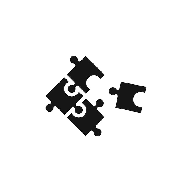 Puzzle Piece Icon Thin line art collection