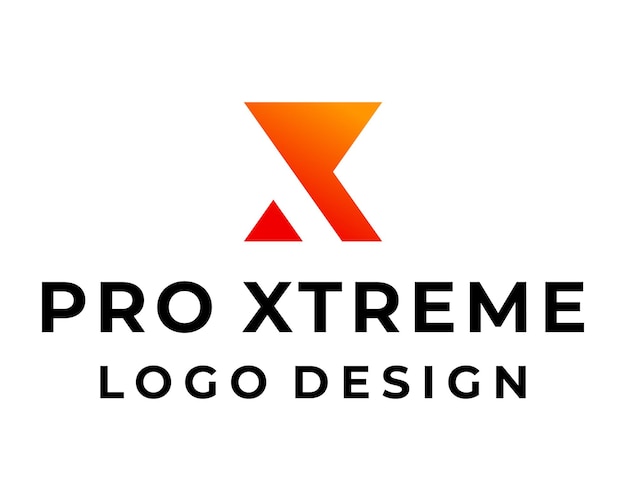 px letter monogram fitness sport logo design