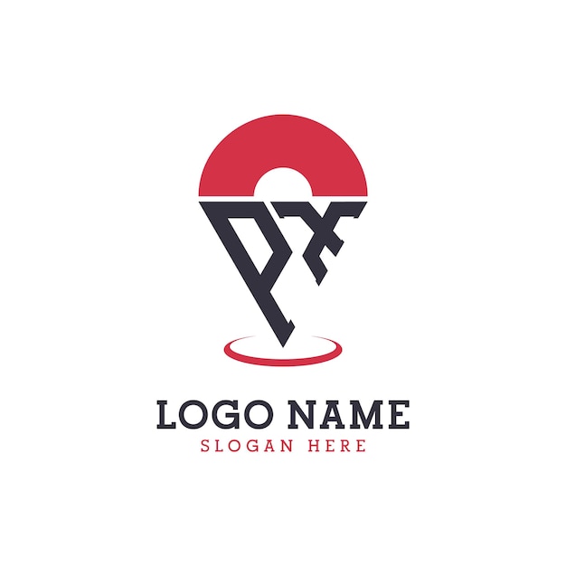 PX Location Icon Design Modern PX Pinpoint Logo for Navigation Map Apps and Location Based Businesses