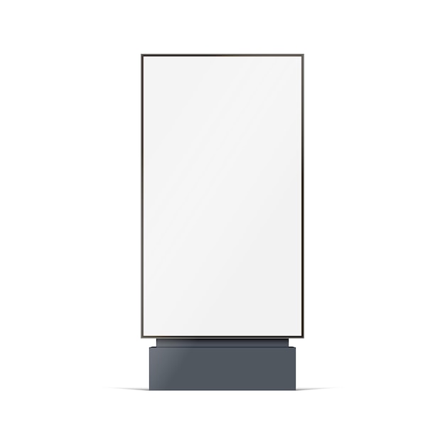 Pylon banner mock up blank billboard isolated on white