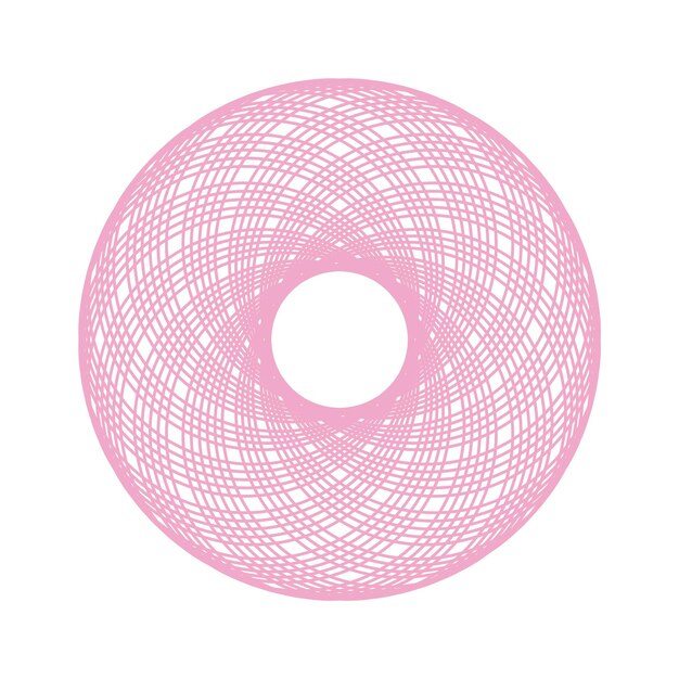 Pyöreä vesileiman guilloche-kuvion design-elementti