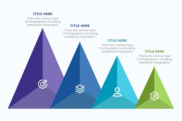 pyramid infographic design element template layout vector for presentation banner report