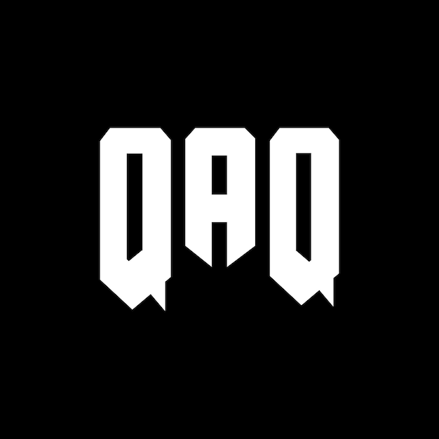 QAQ-kirjaimen logomalli teknologiayritykselle QAQ-logomalli mustavalkoinen väriyhdistelmä QAQ-logo QAQ-vektori QAQ-design QAQ-ikoni QAQ-aakkoset QAQ-typografinen logomalli