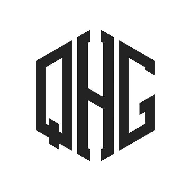 QHG Logo Design Initial Letter QHG Monogram Logo using Hexagon shape