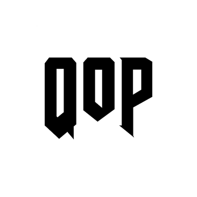 QOP letter logo design for technology company QOP logo design black and white color combination QOP logo QOP vector QOP design QOP icon QOP alphabet QOP typography logo design