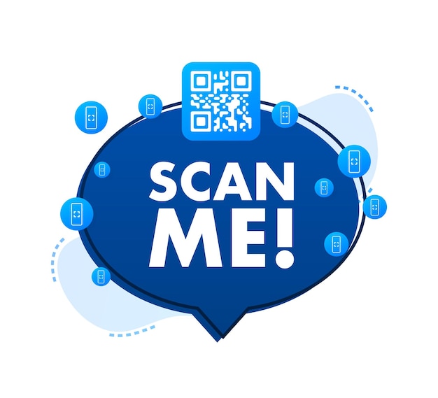 qr code for smartphone inscription scan me with smartphone icon qr code for payment