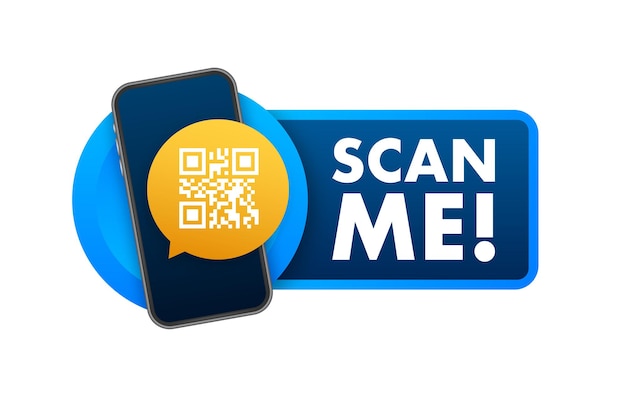 qr code for smartphone inscription scan me with smartphone icon qr code for payment