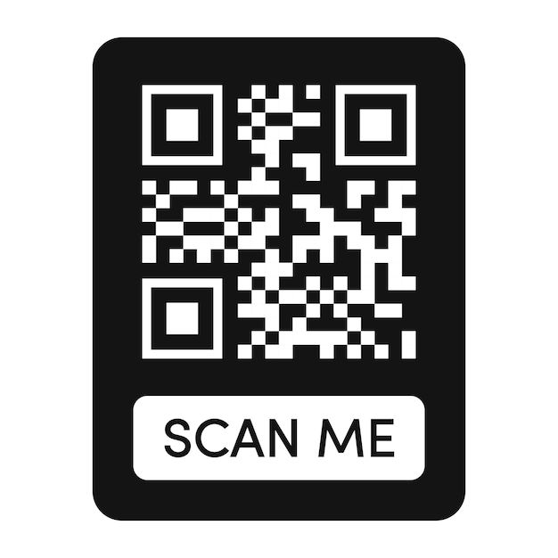 Qr code frame black color Scan me tag