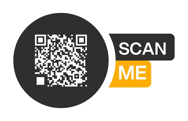 qr code scan icon for smartphones includes scan me text