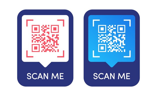 Qr code sticker modern style