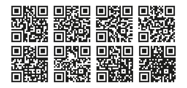 qr-koodikuvakkeen sarja.