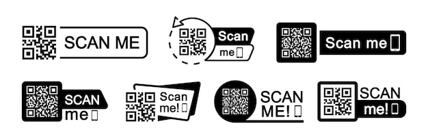 QR-koodin skannauskuvakesarja QR-koodin skannaus älypuhelimelle
