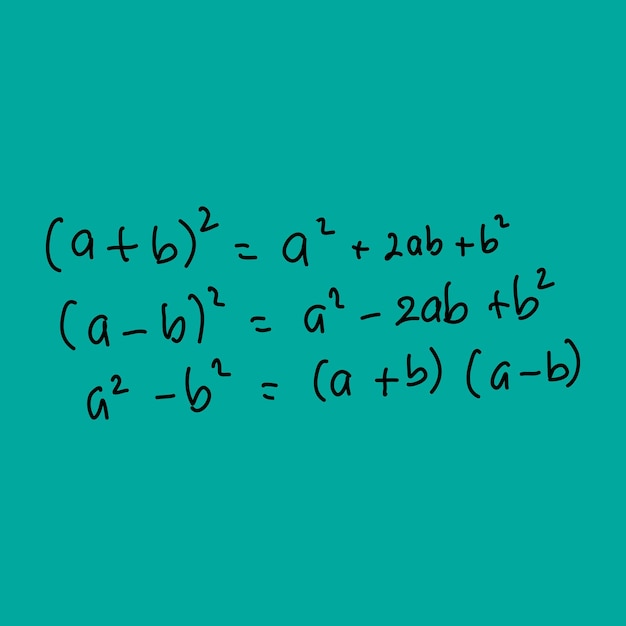 quadratic equation formula written in black ink illustration of mathematical formulas in algebra